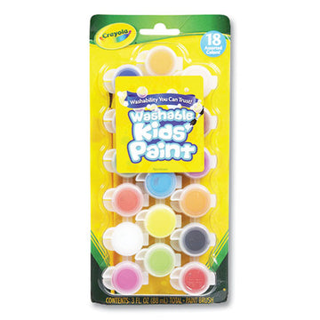 Crayola® Washable Paint, 18 Assorted Colors, Interconnected 3 Oz Cups freeshipping - TVN Wholesale